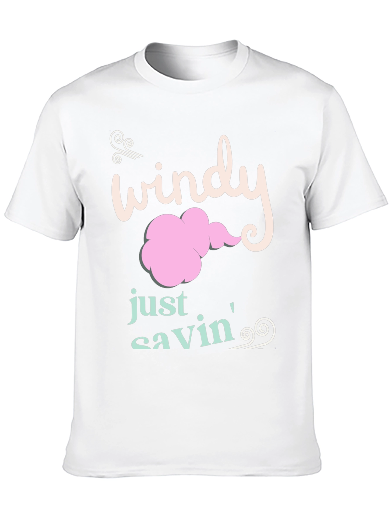 Windy Just Savin Black Cotton Graphic Tee