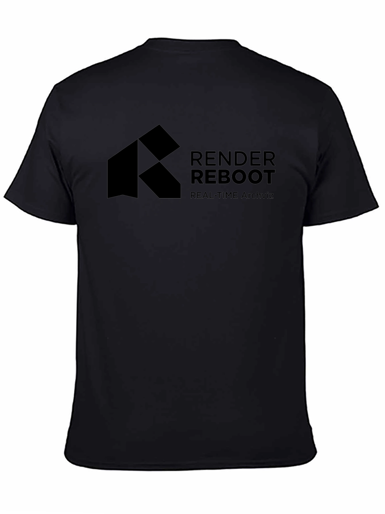 Render Reboot Black T-Shirt - Real-Time Archviz Apparel