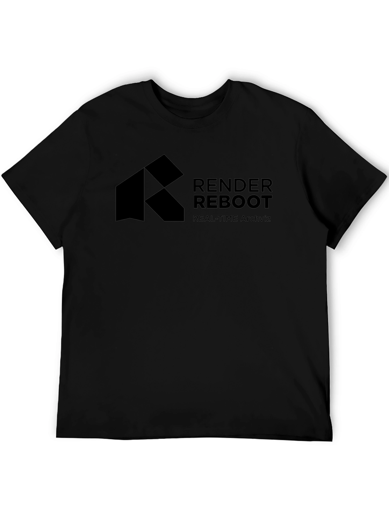 Render Reboot Black T-Shirt - Real-Time Archviz Apparel