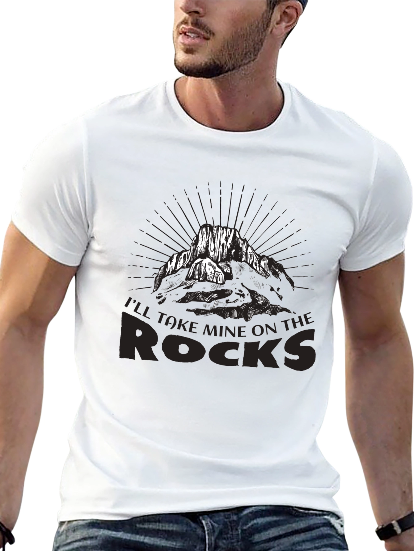 Ill Take Mine On The Rocks Graphic T-Shirt
