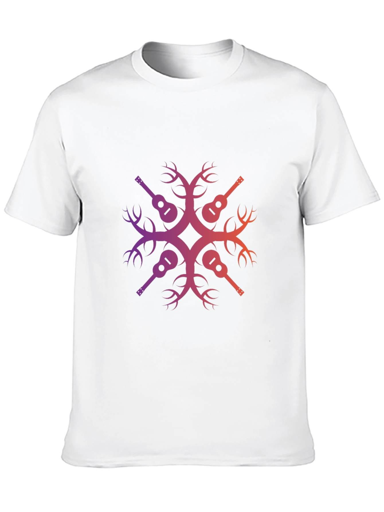 Guitar Tree Graphic T-Shirt - Black