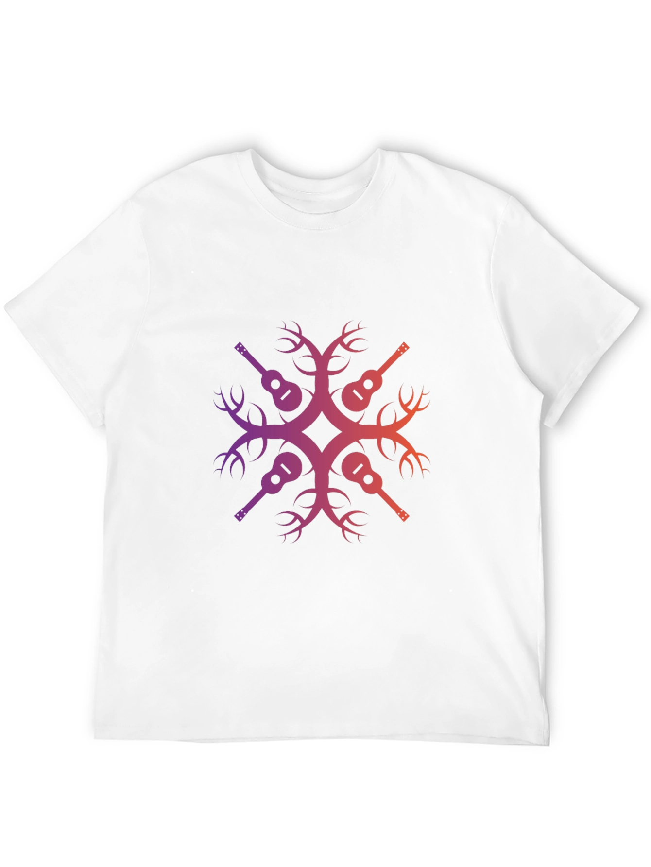 Guitar Tree Graphic T-Shirt - Black