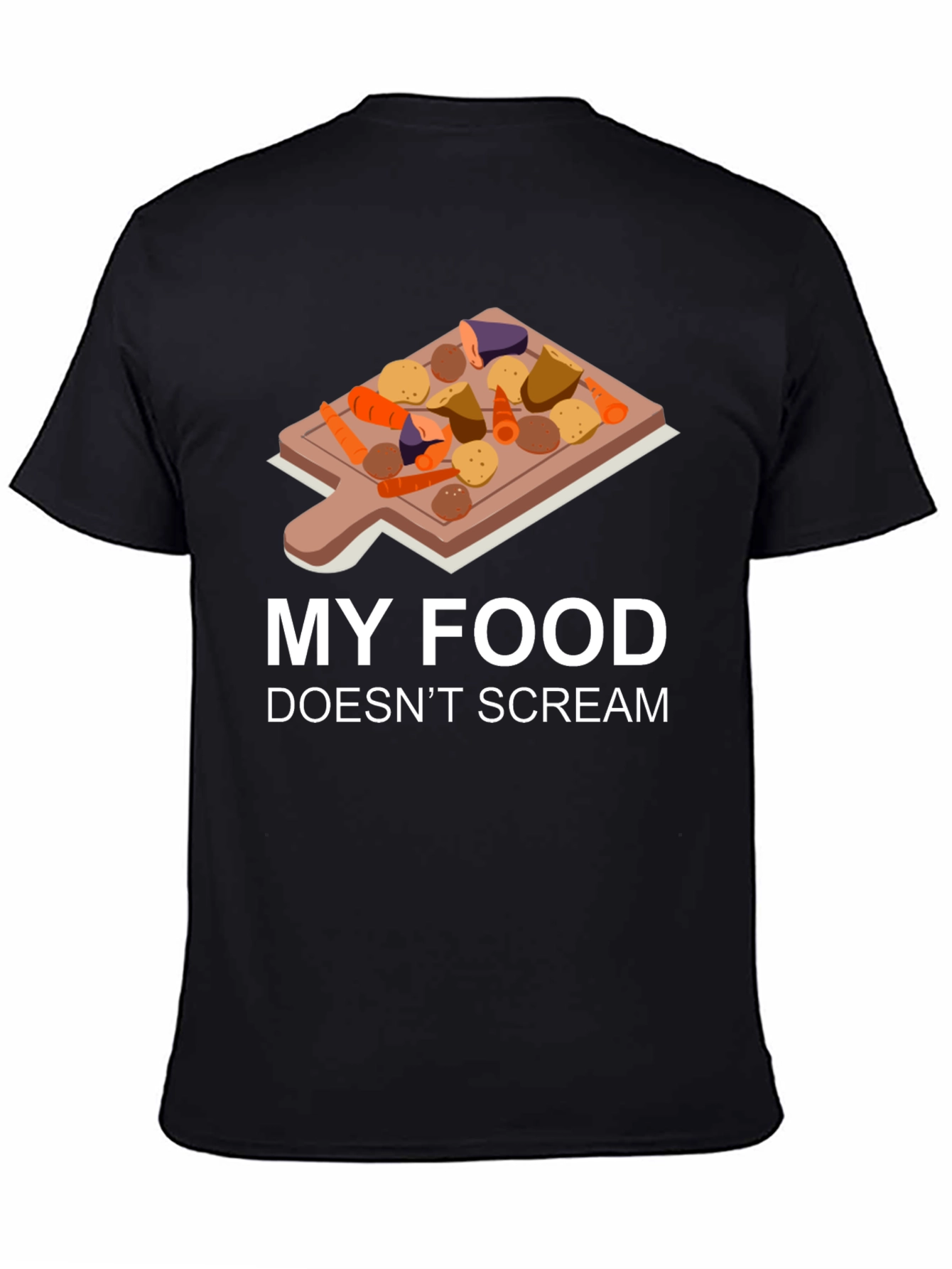 My Food Doesnt Scream T-Shirt Vegan Humor Tee
