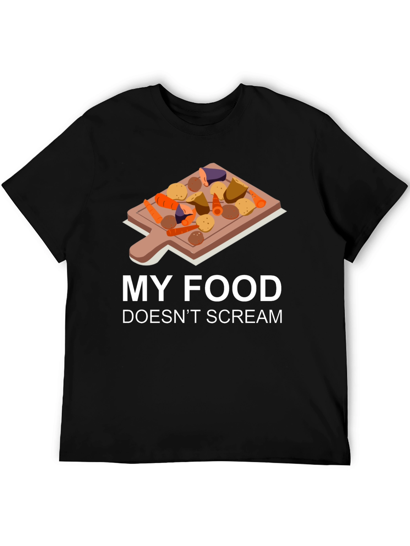 My Food Doesnt Scream T-Shirt Vegan Humor Tee