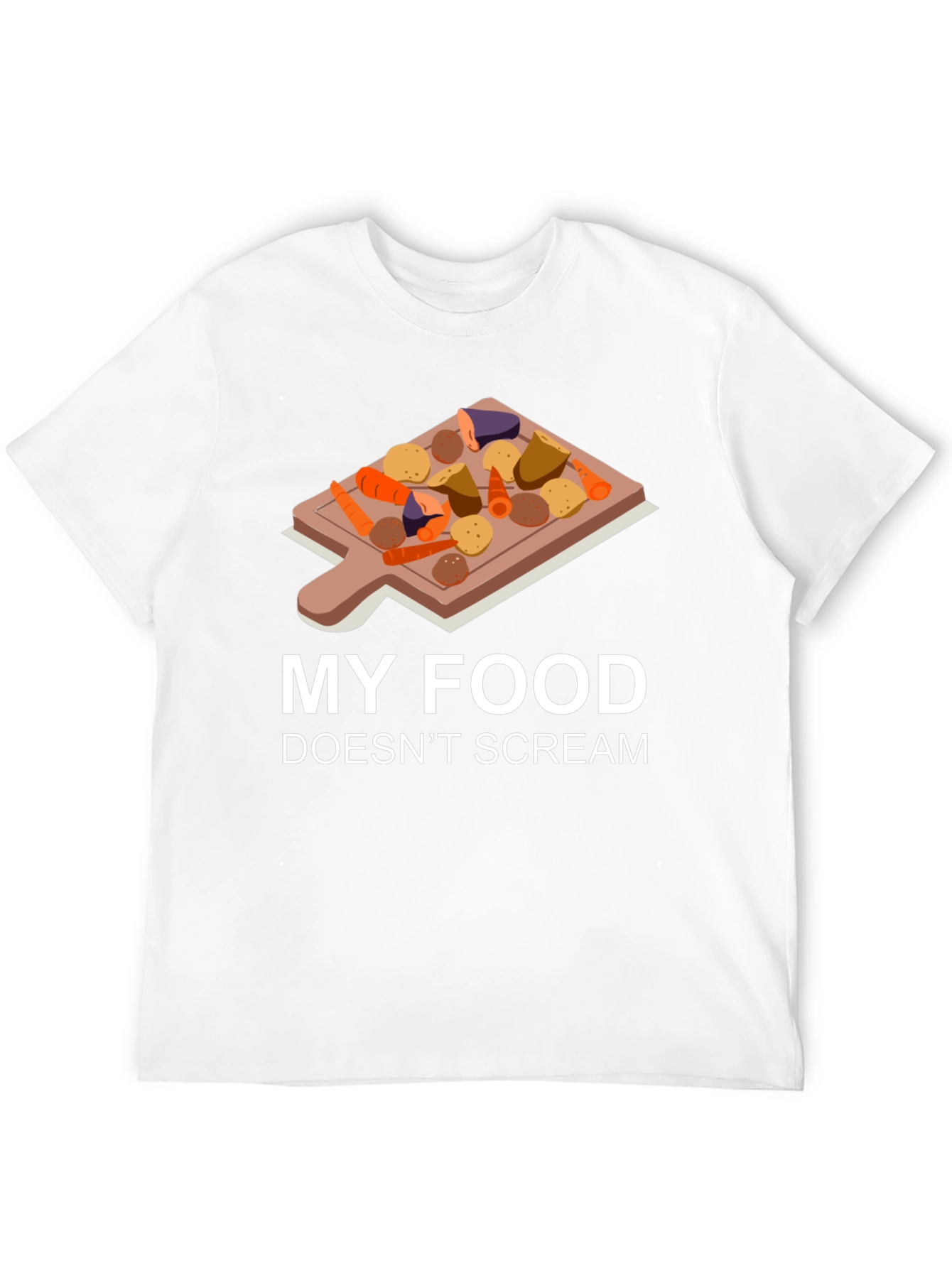 My Food Doesnt Scream T-Shirt Vegan Humor Tee