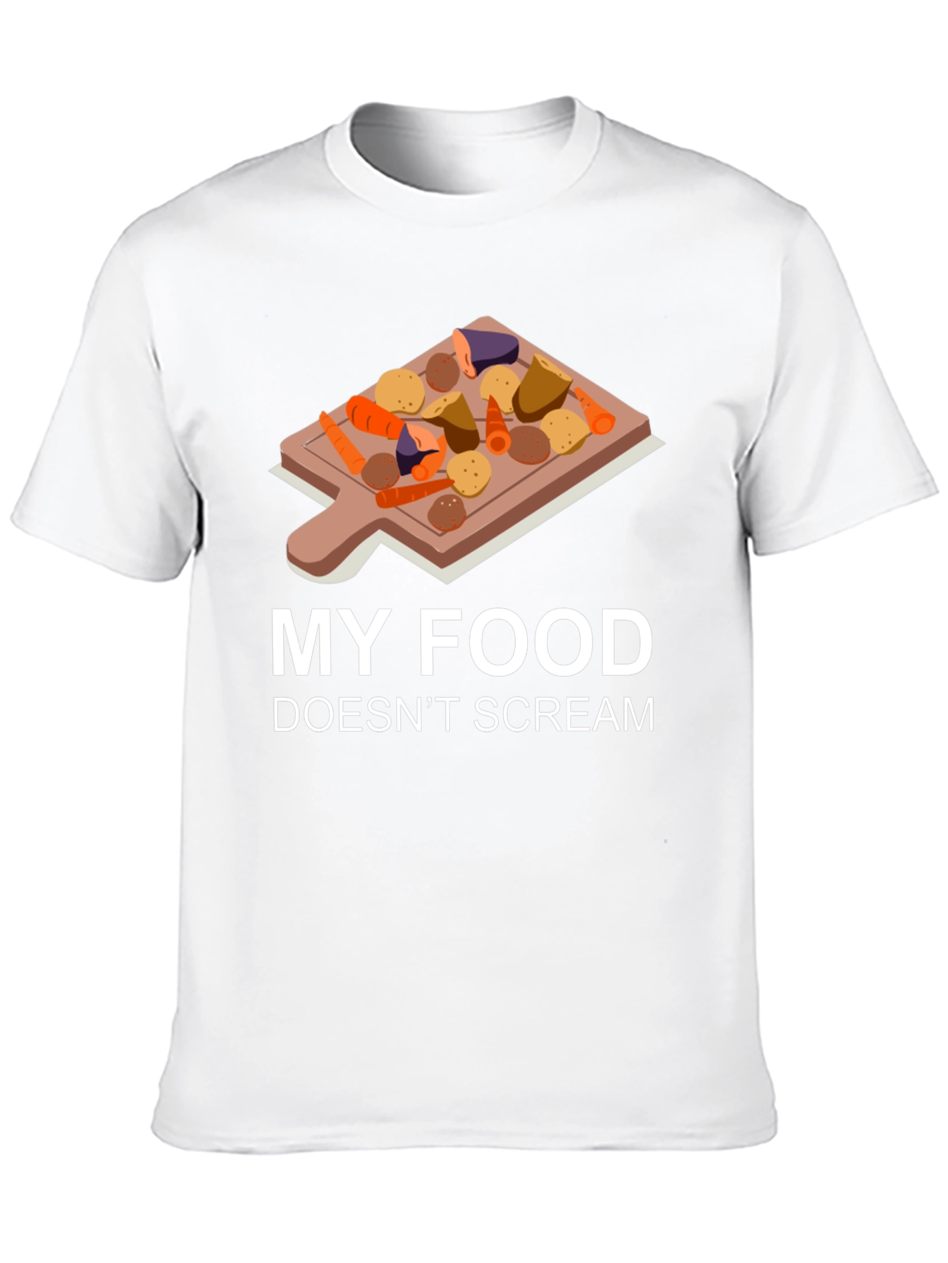 My Food Doesnt Scream T-Shirt Vegan Humor Tee