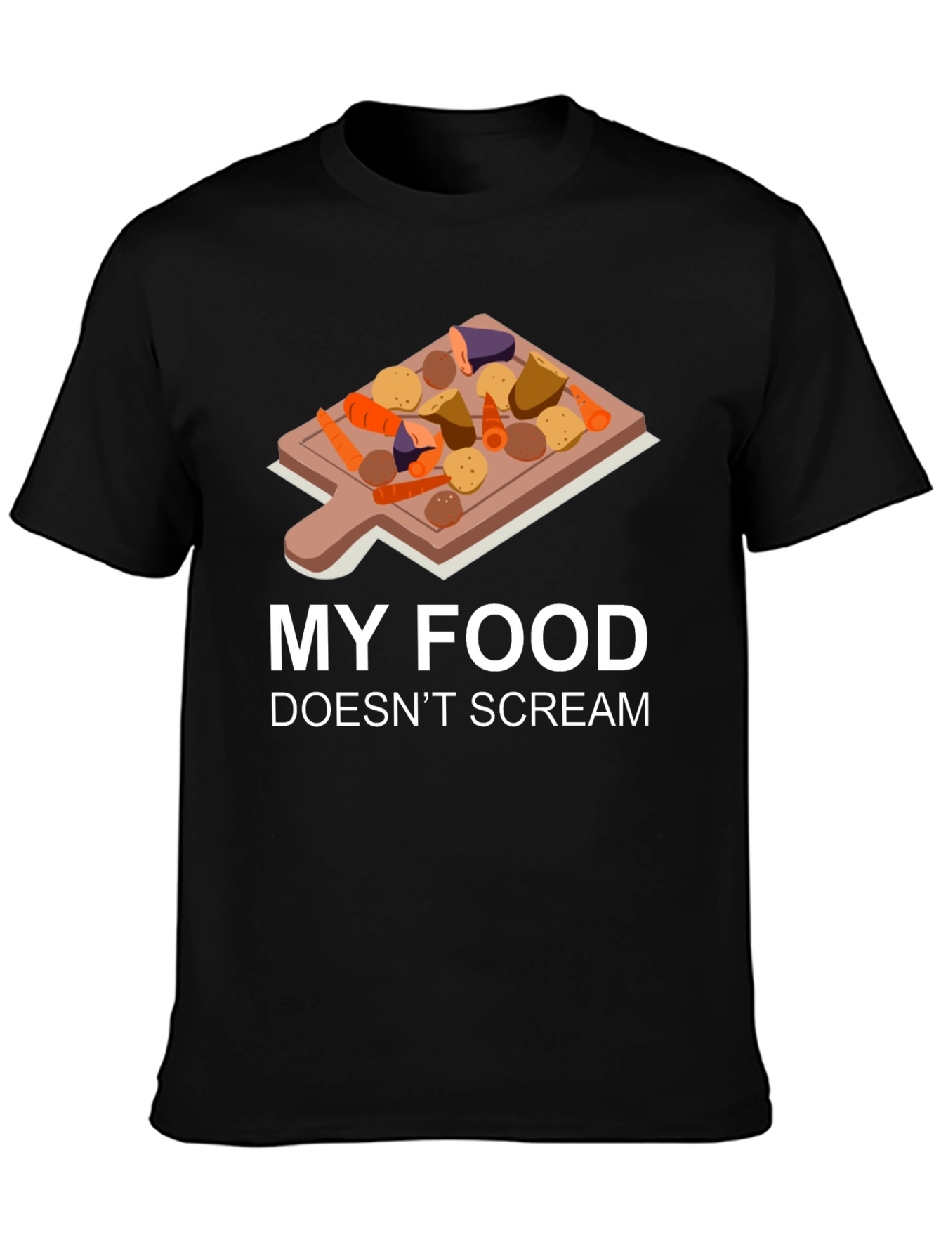 My Food Doesnt Scream T-Shirt Vegan Humor Tee