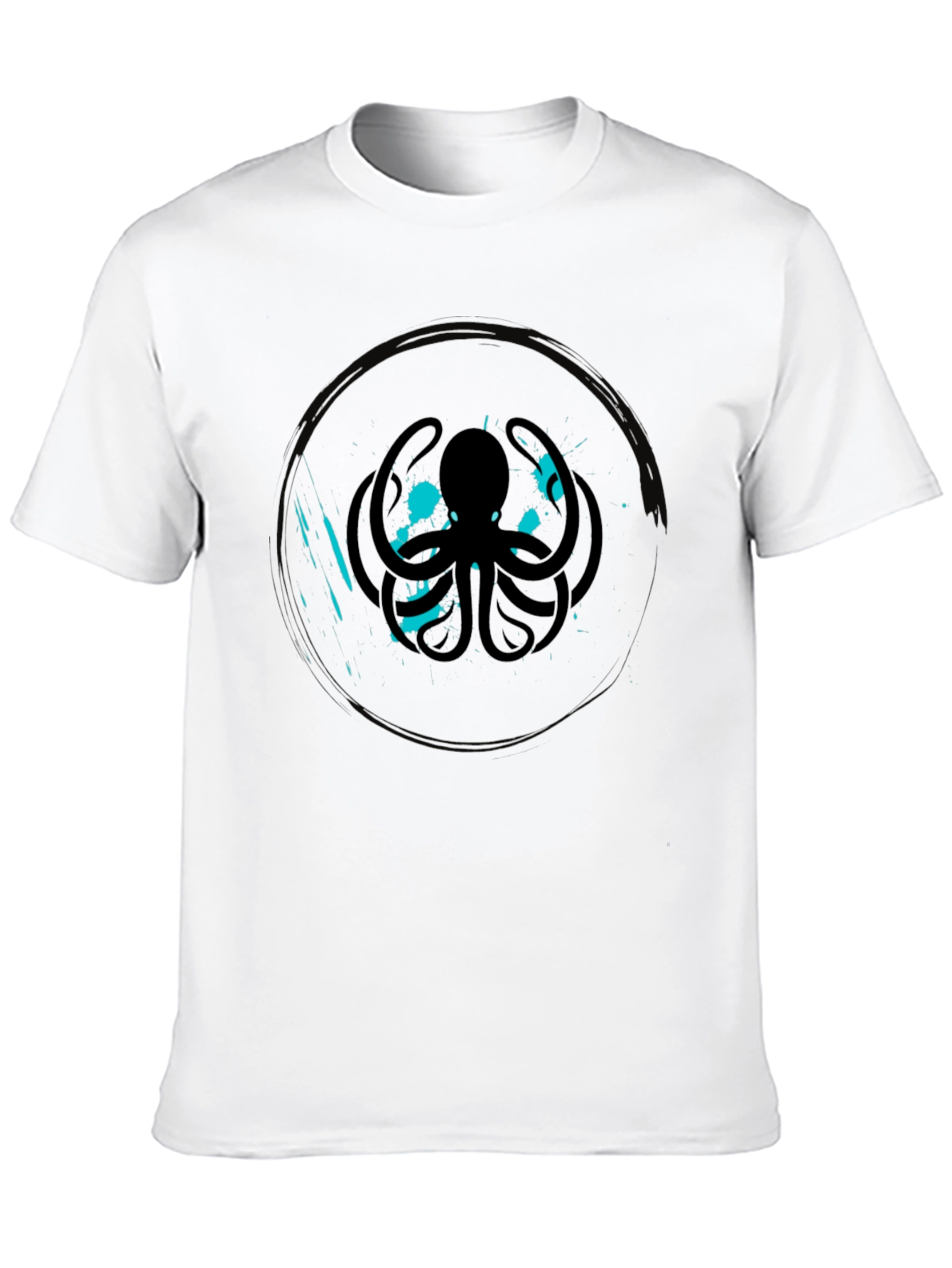 Octopus Graphic Tee - Cool Black Cotton T-Shirt