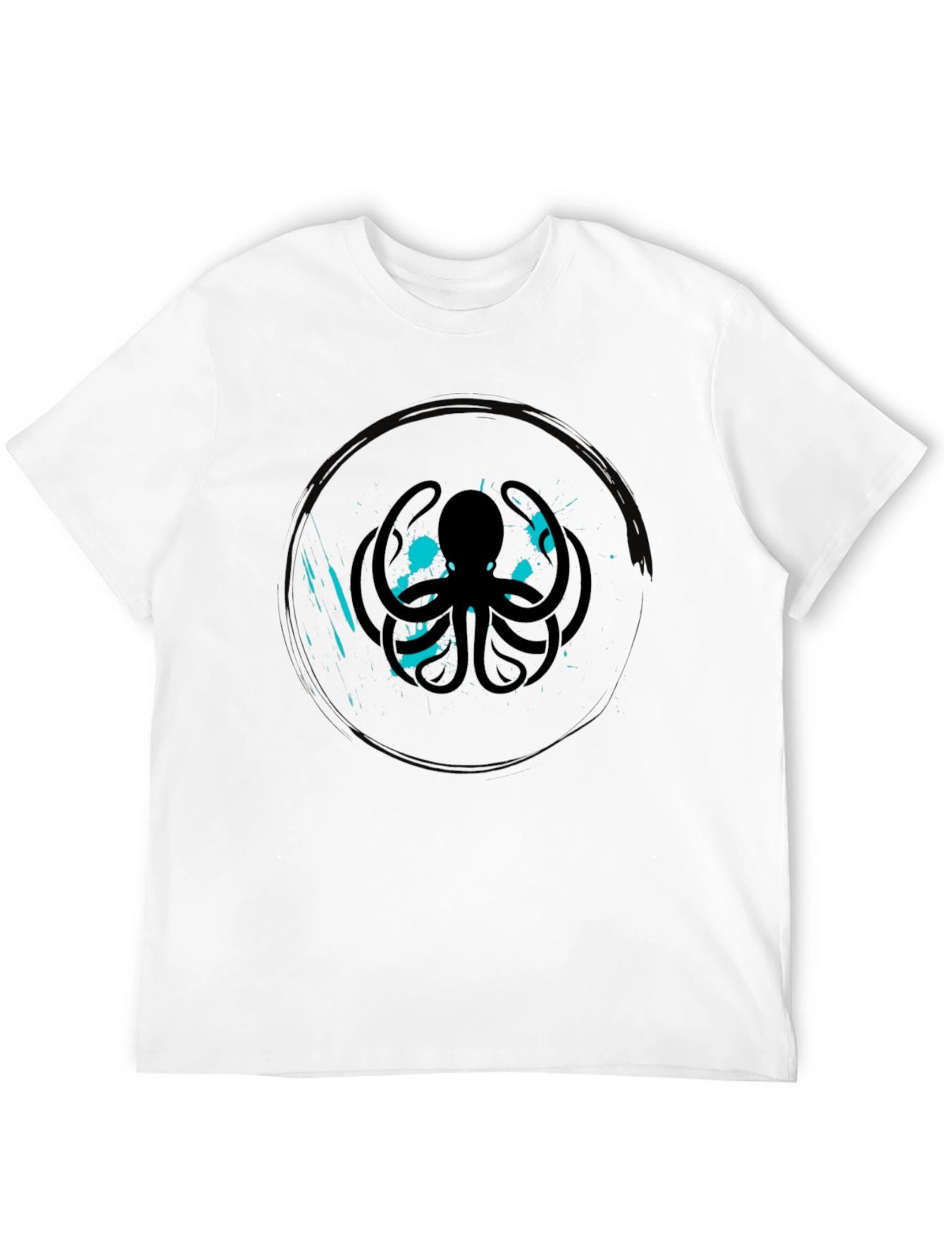 Octopus Graphic Tee - Cool Black Cotton T-Shirt