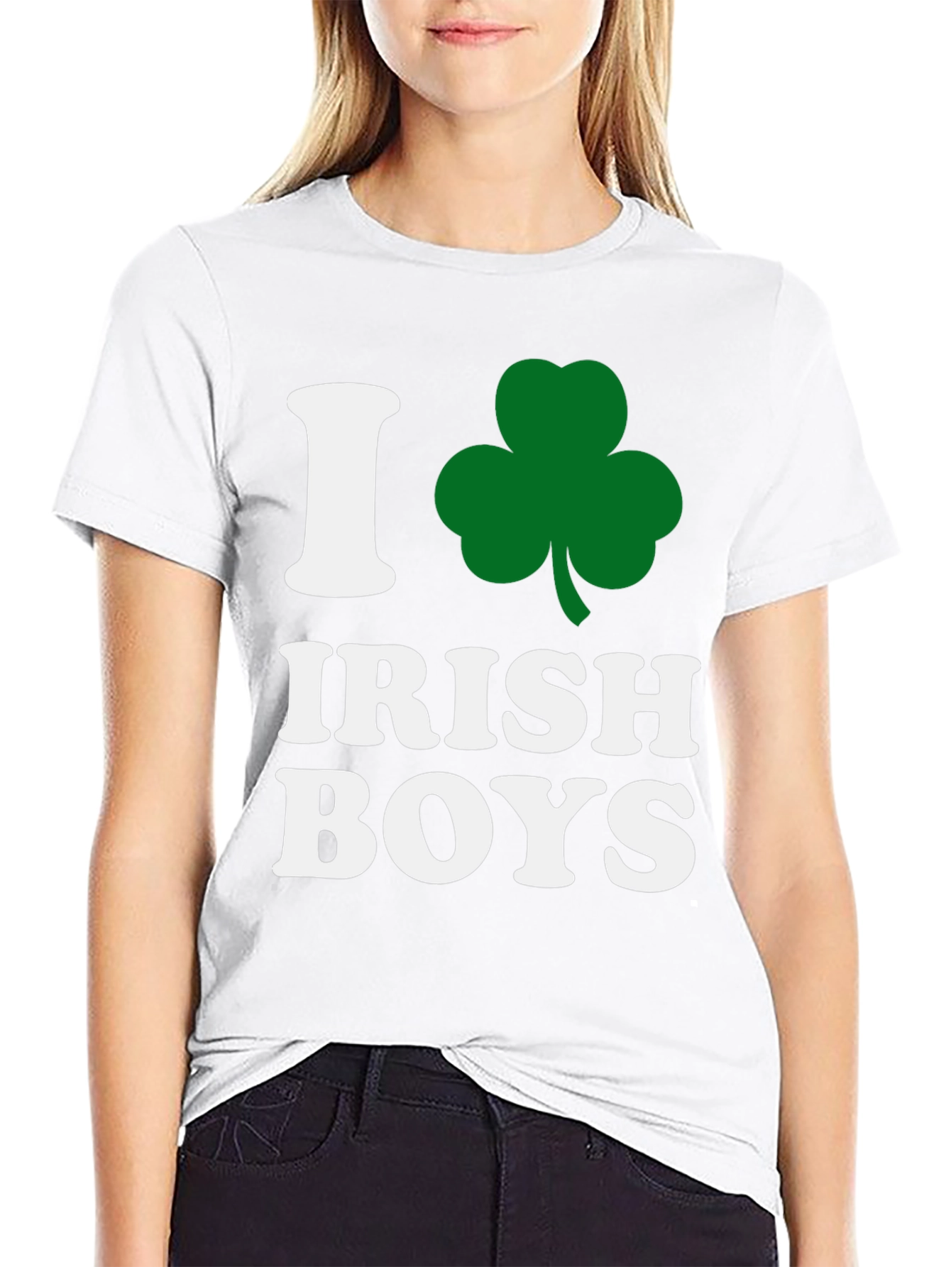 I Shamrock Irish Boys Black Graphic T-Shirt