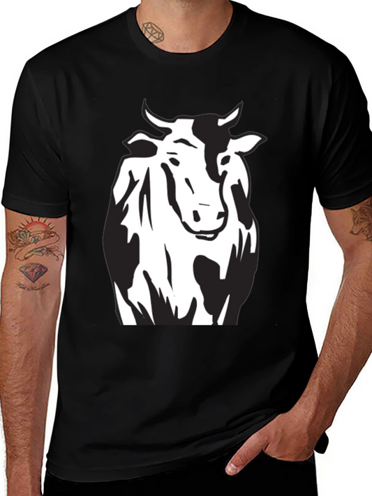 Cow Graphic Black T-Shirt - Unisex Style