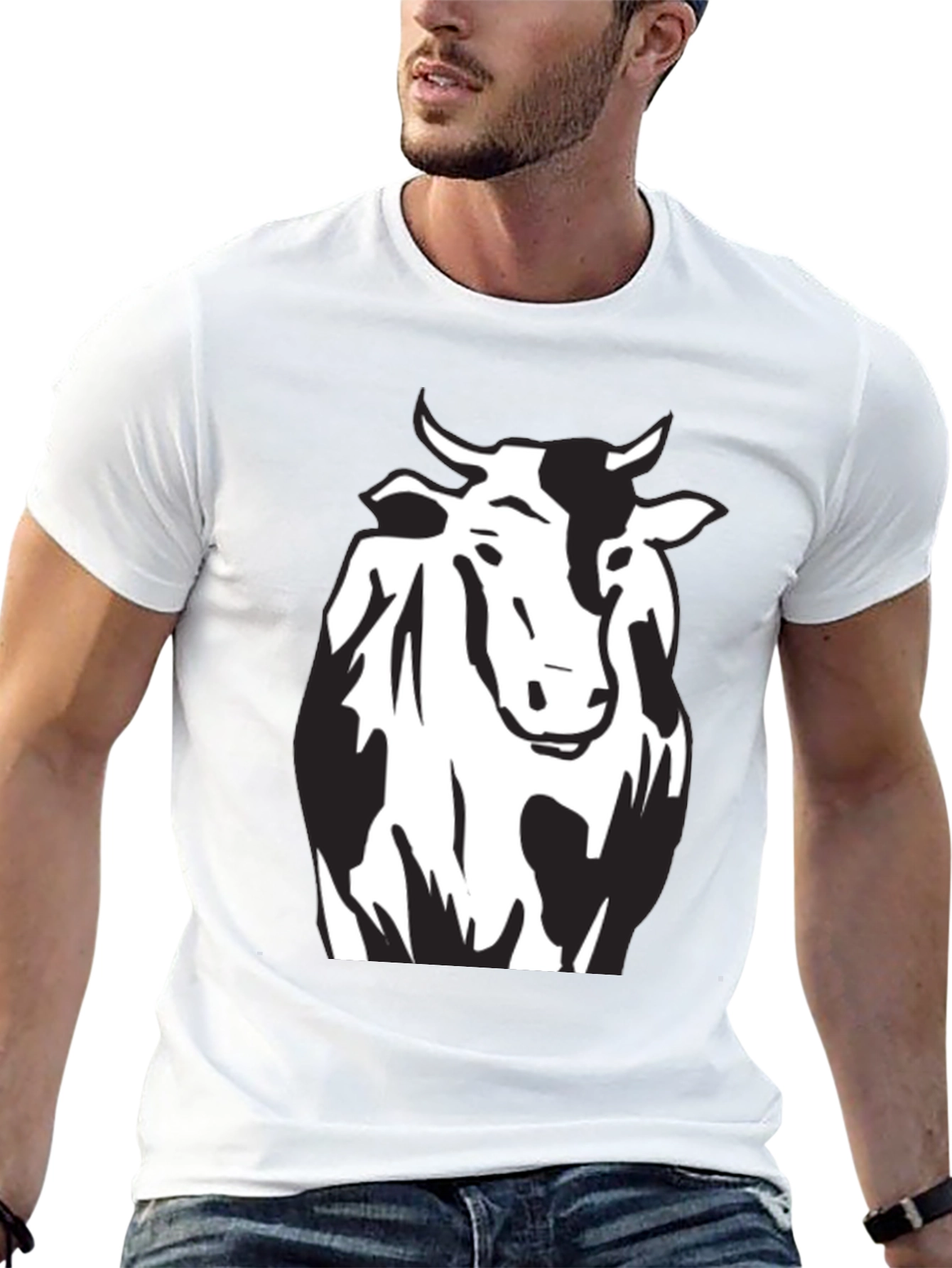 Cow Graphic Black T-Shirt - Unisex Style