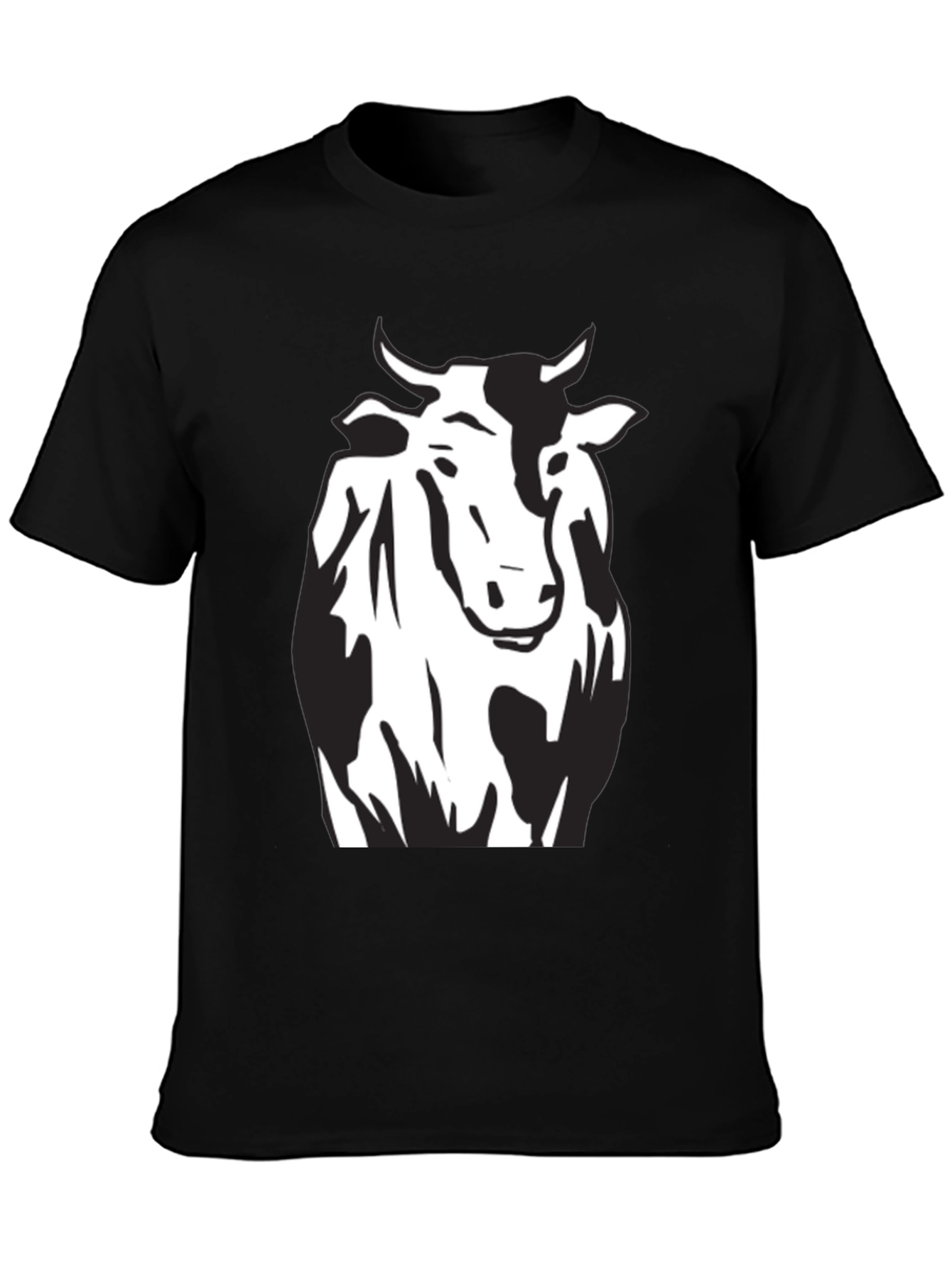 Cow Graphic Black T-Shirt - Unisex Style