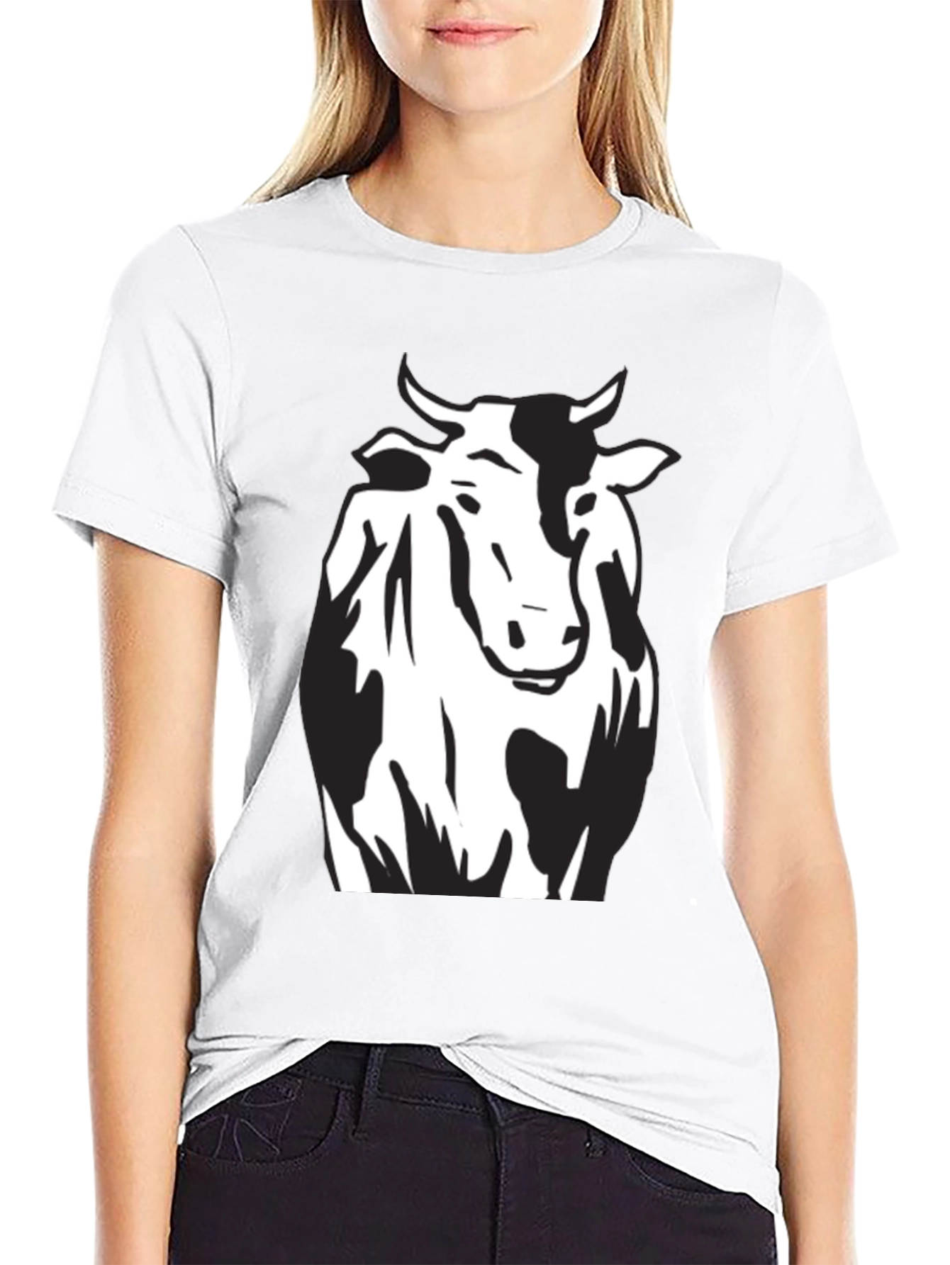 Cow Graphic Black T-Shirt - Unisex Style