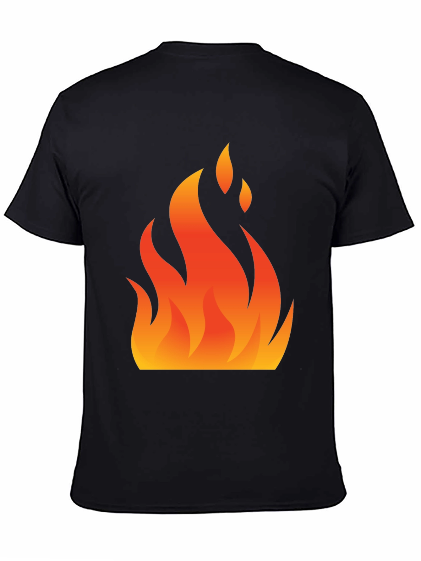 Flaming Hot Graphic Tee - Black Cotton Blend Shirt