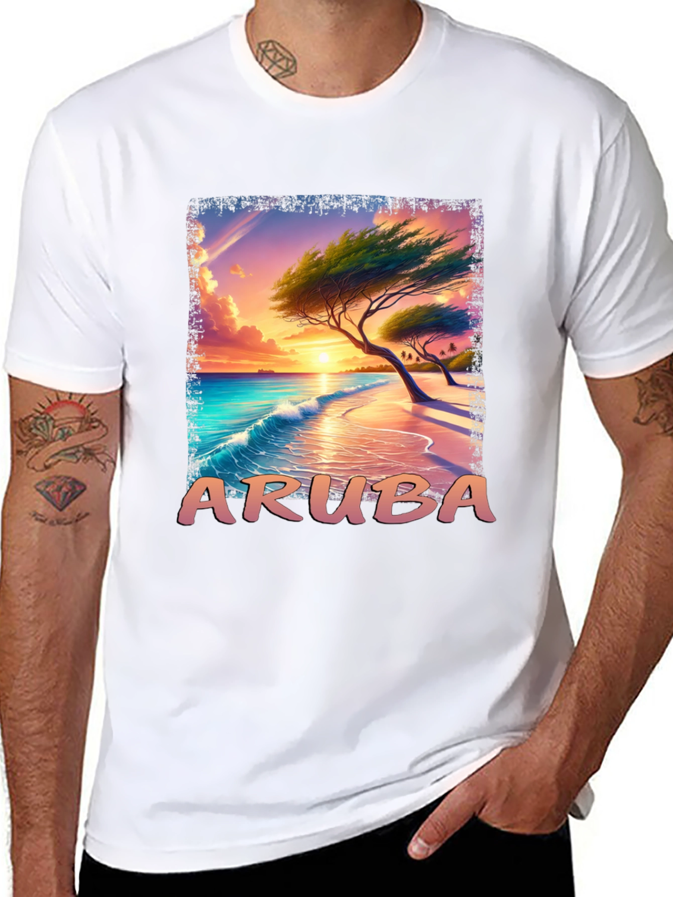 Aruba Sunset Graphic T-Shirt