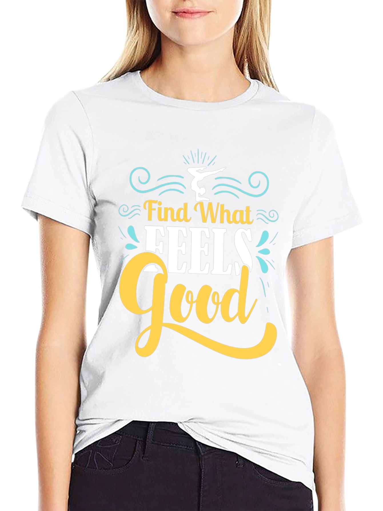 Find What Feels Good Black Graphic Tee