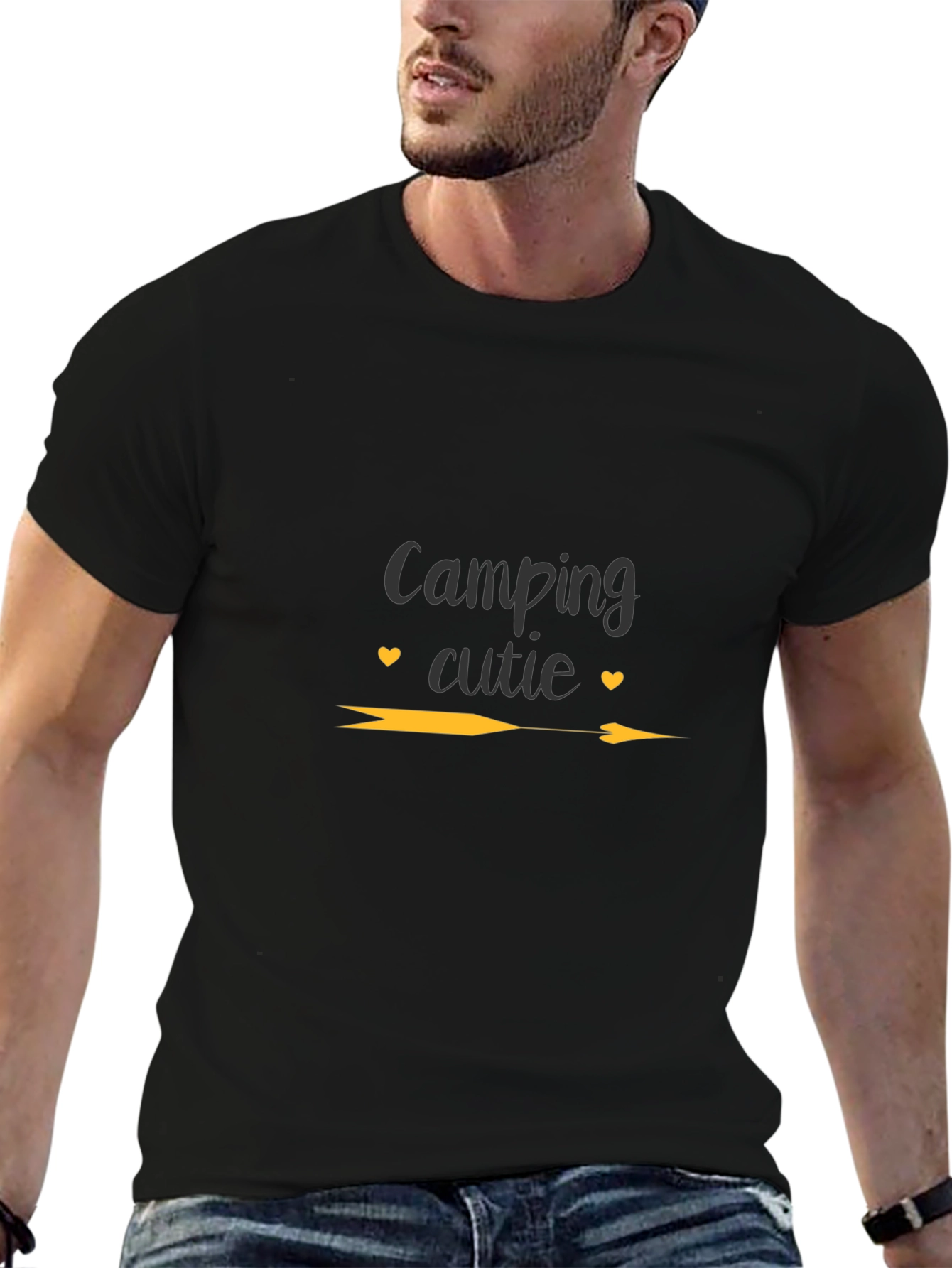 Camping Cutie Graphic Tee - Black Unisex T-Shirt