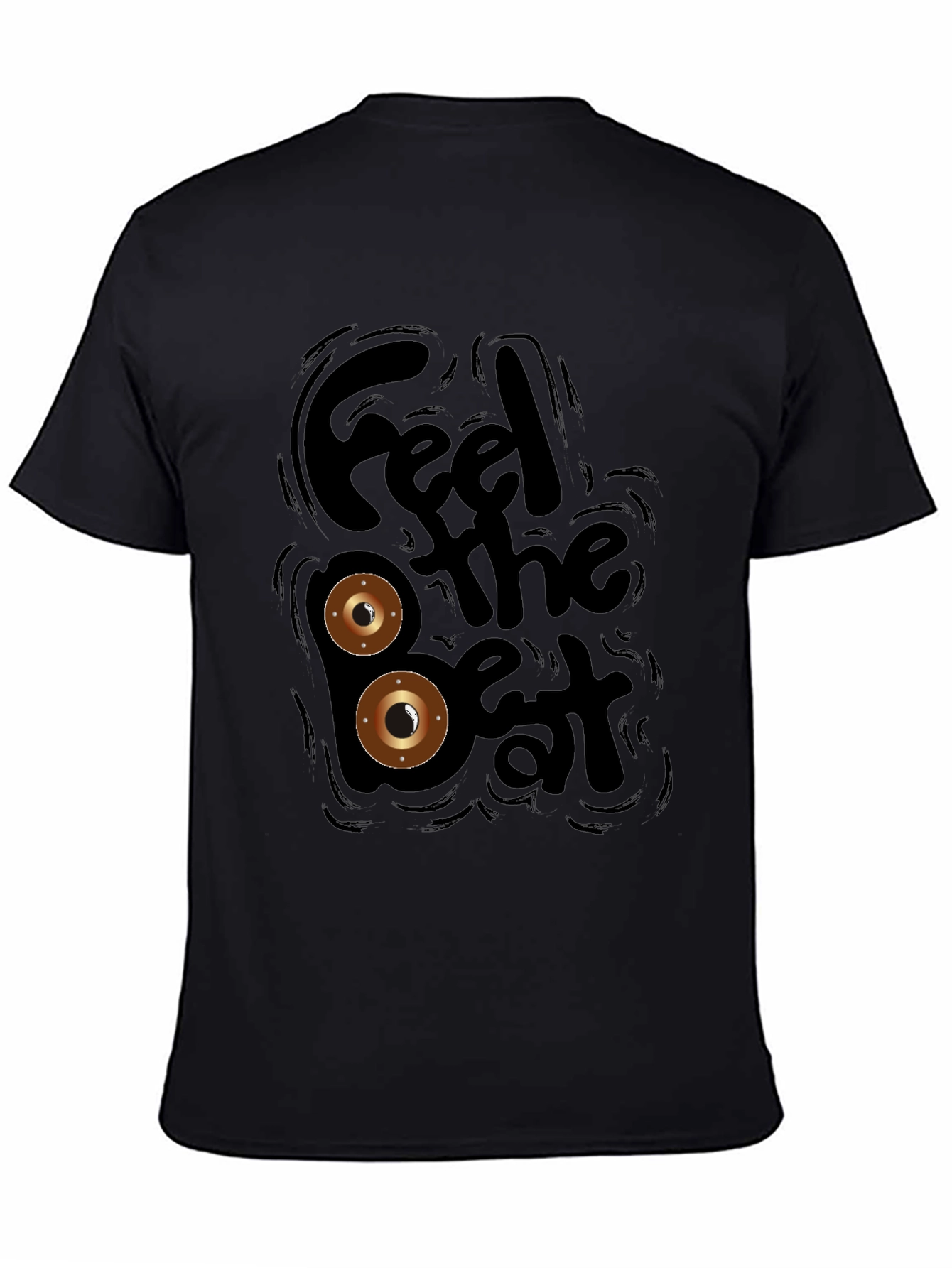 Feel the Beat Black Graphic Tee