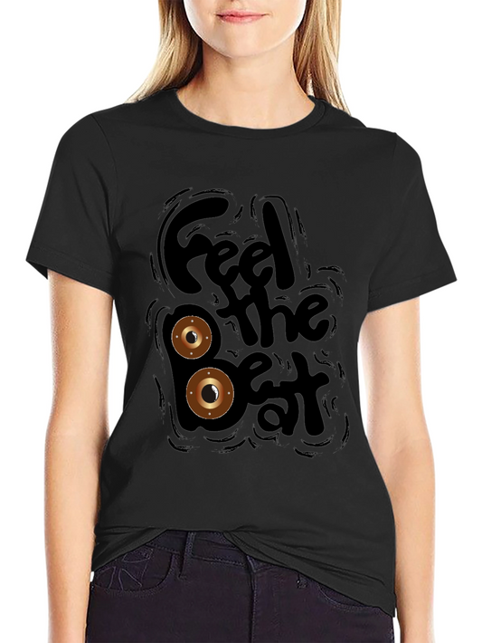 Feel the Beat Black Graphic Tee