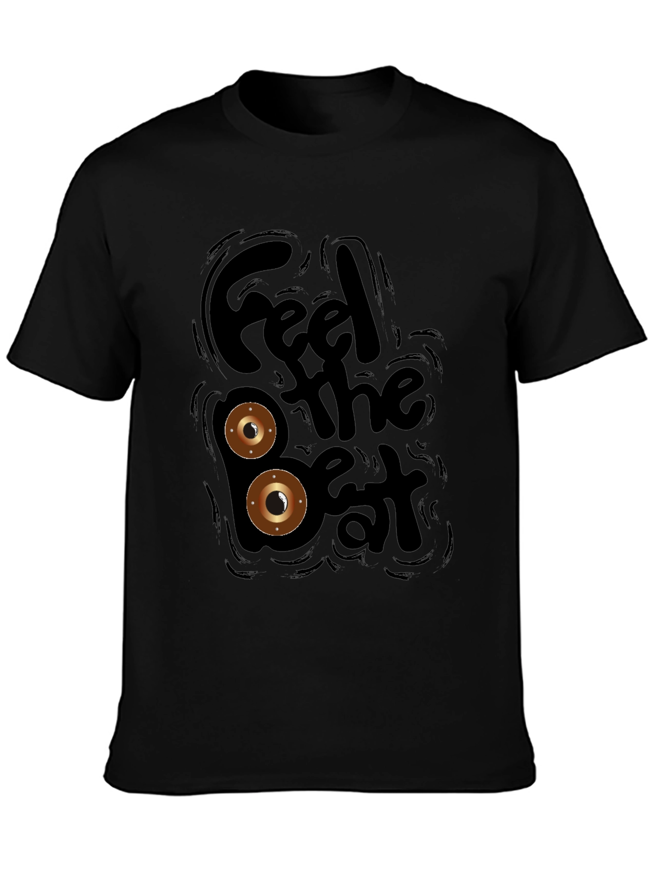 Feel the Beat Black Graphic Tee