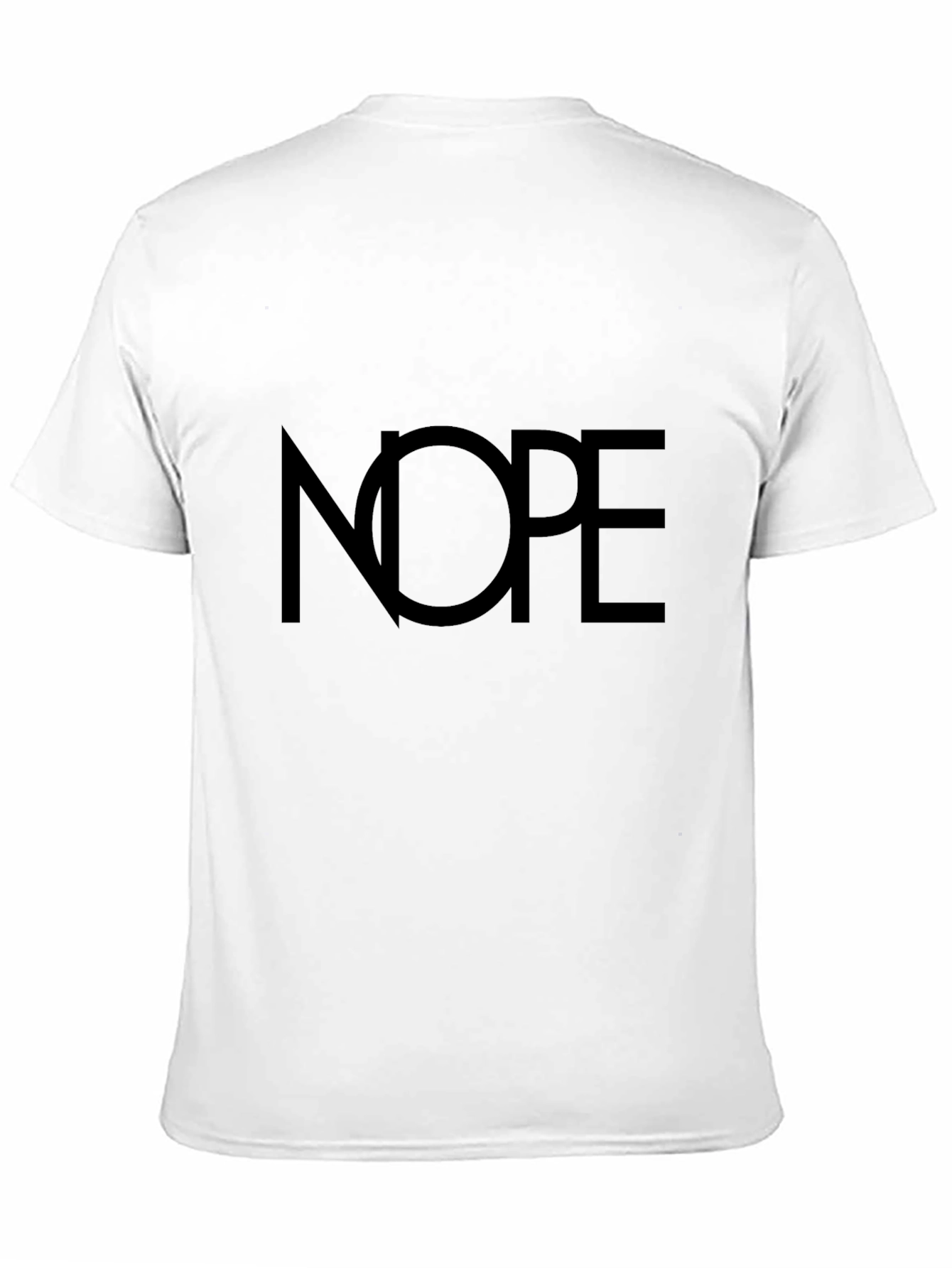 Nope Graphic Tee - Classic Crew Neck Black T-Shirt