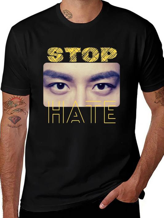 Stop Hate Graphic Tee - Unisex Black T-Shirt