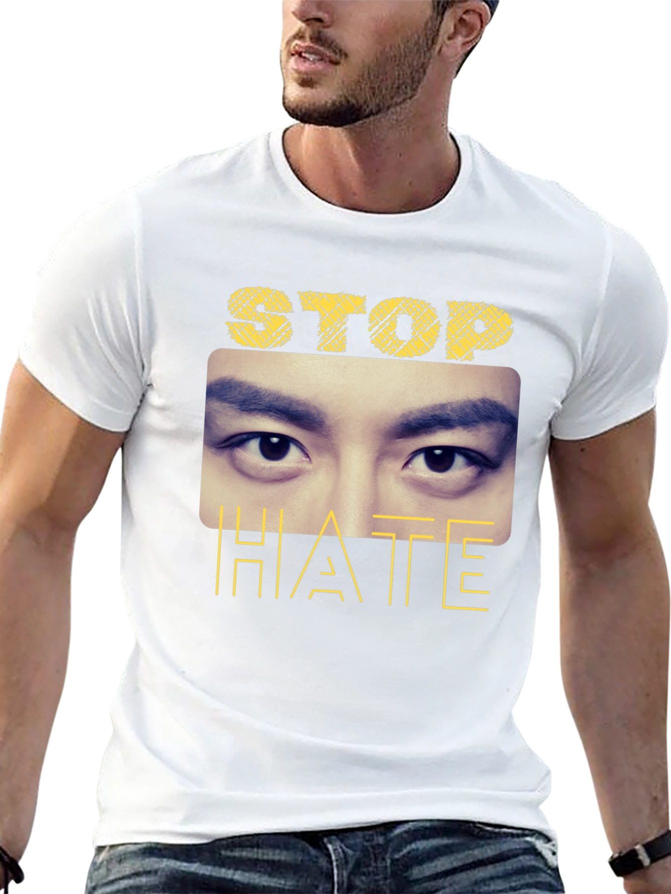 Stop Hate Graphic Tee - Unisex Black T-Shirt