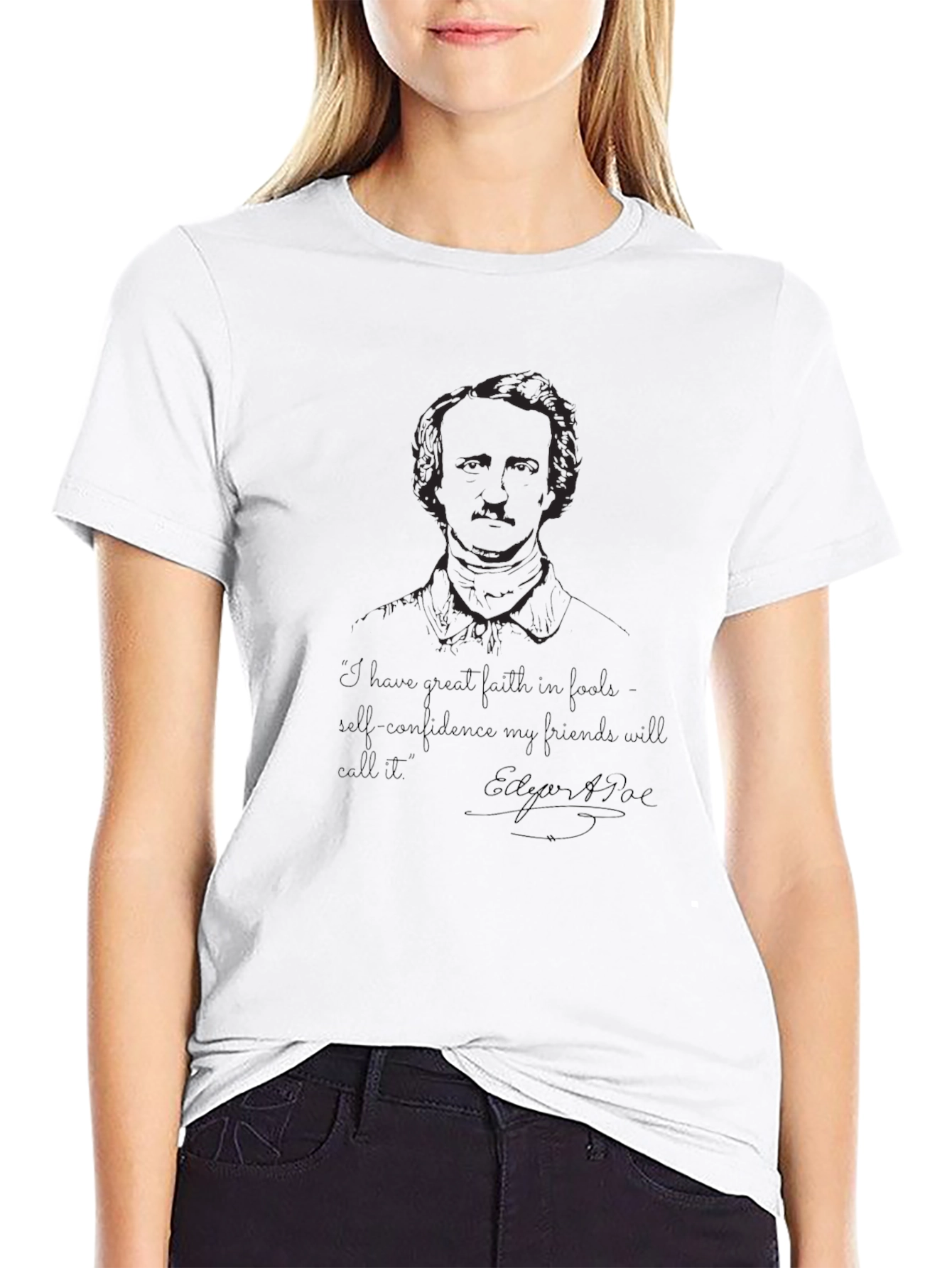 Edgar Allan Poe Graphic Tee - Literary Quote T-Shirt