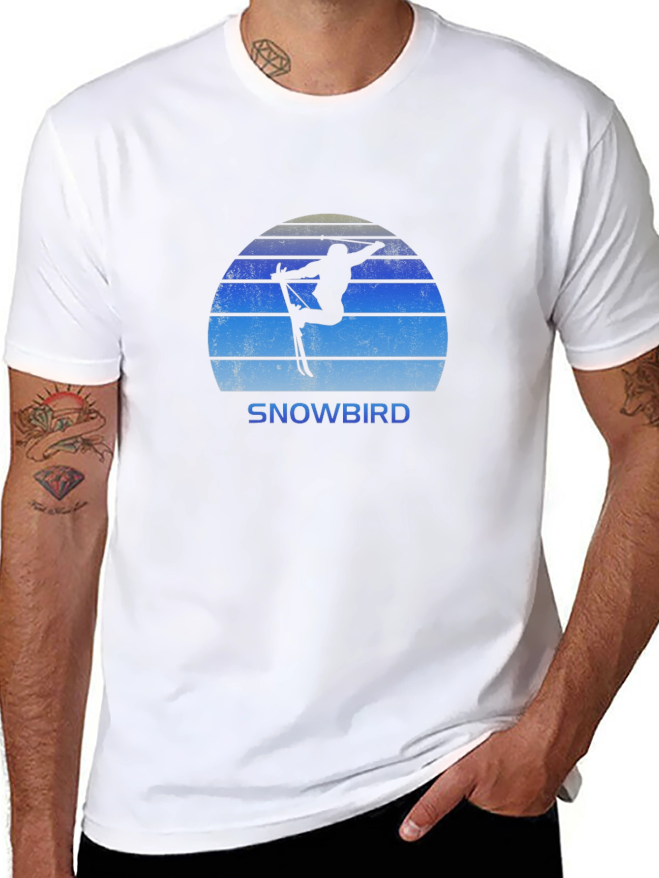 Snowbird Retro Ski T-Shirt - Classic Winter Style
