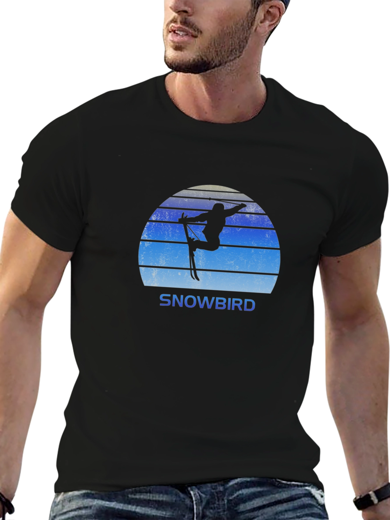 Snowbird Retro Ski T-Shirt - Classic Winter Style