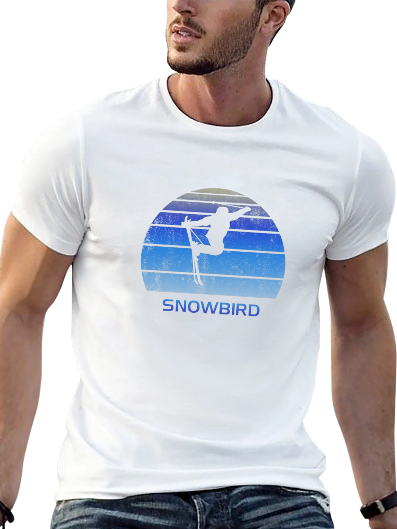 Snowbird Retro Ski T-Shirt - Classic Winter Style