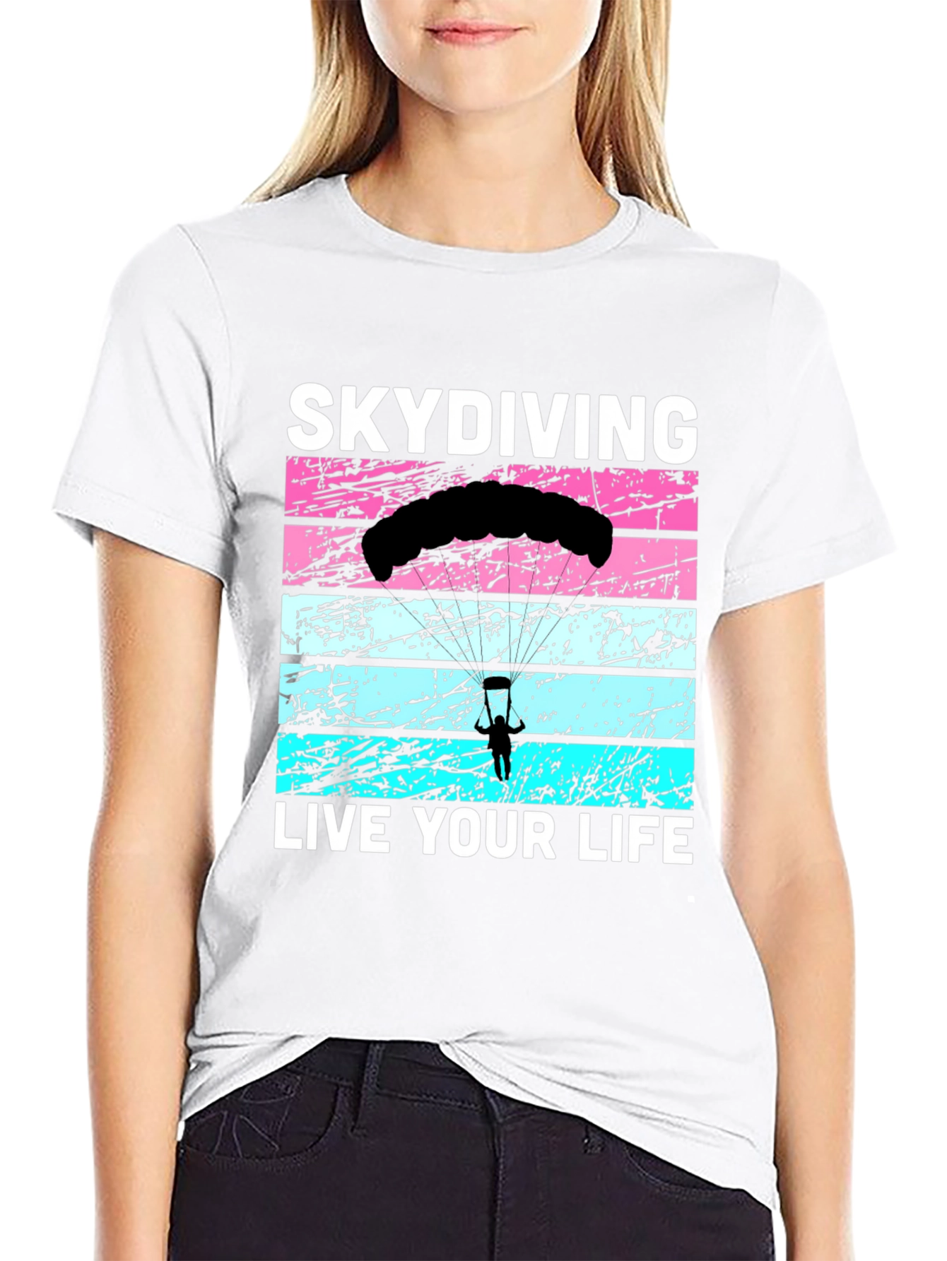 Skydiving Live Your Life Graphic Tee