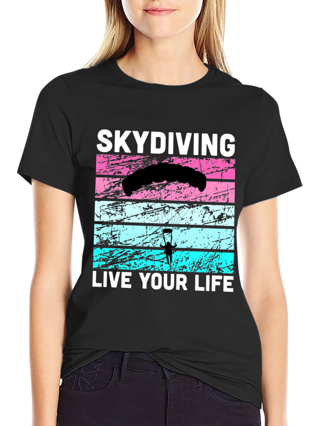 Skydiving Live Your Life Graphic Tee