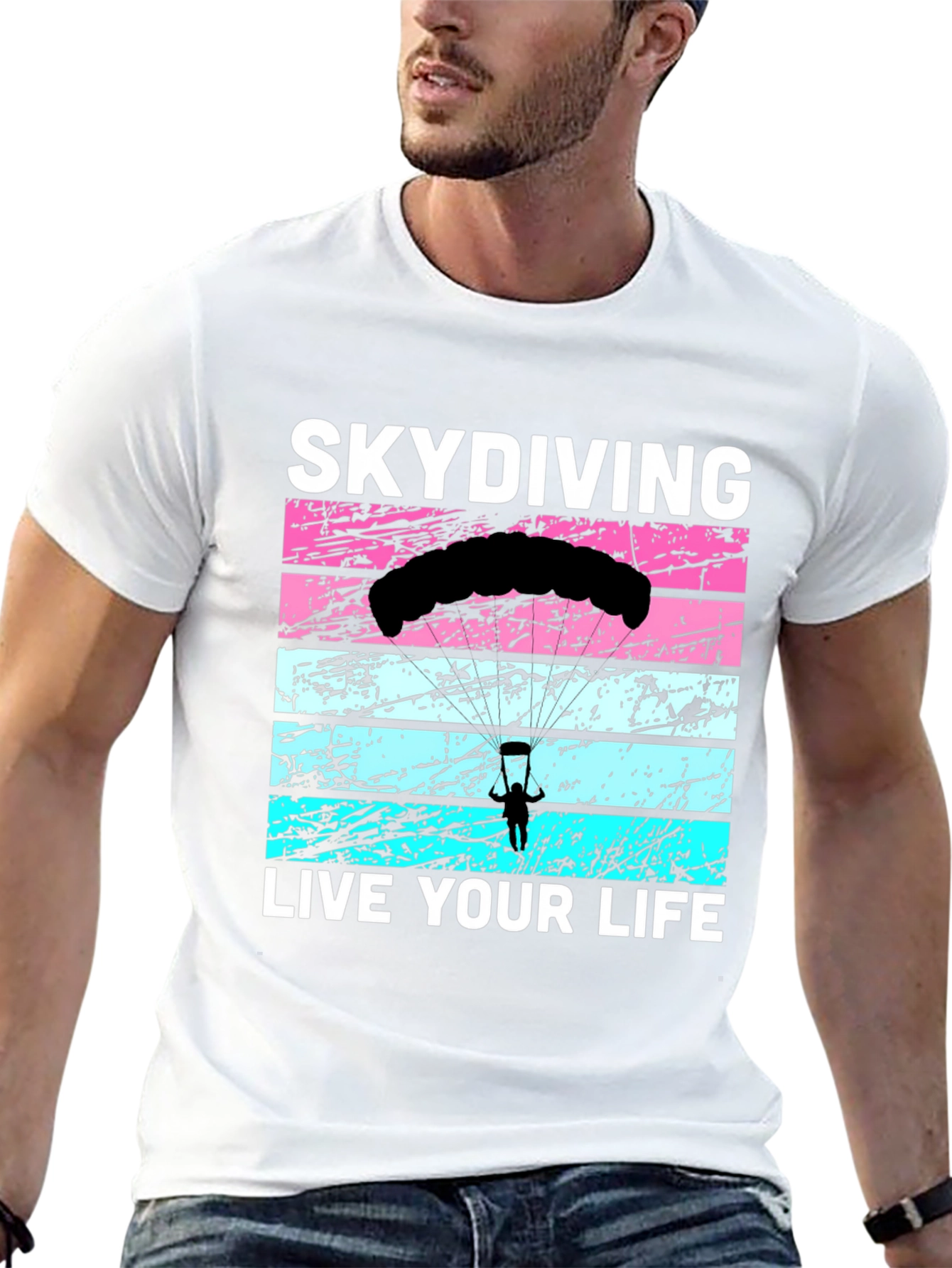 Skydiving Live Your Life Graphic Tee