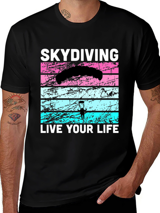 Skydiving Live Your Life Graphic Tee