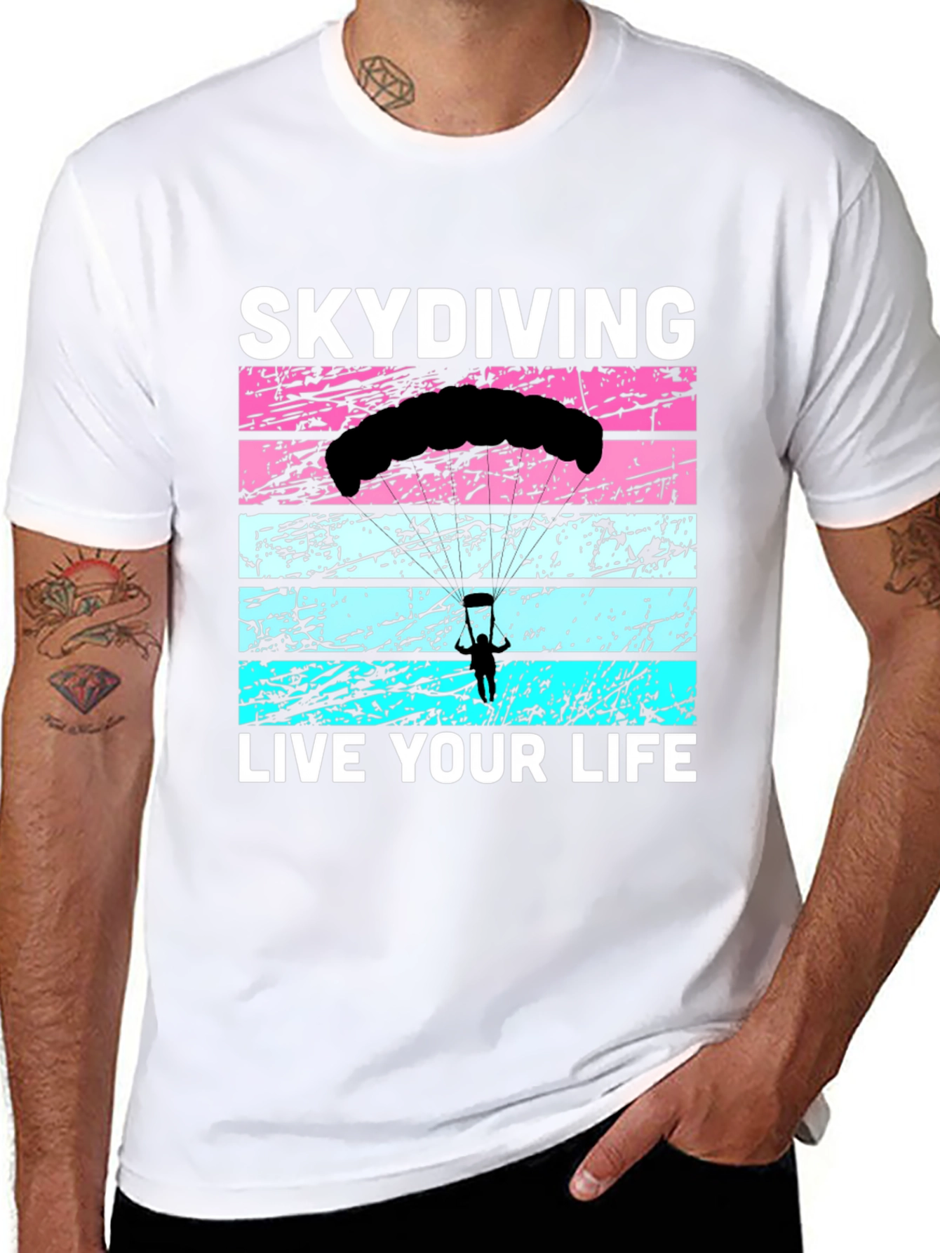 Skydiving Live Your Life Graphic Tee