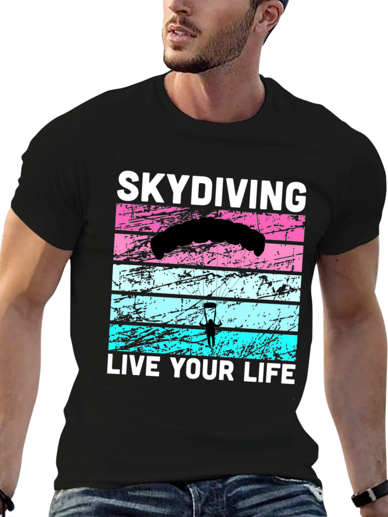 Skydiving Live Your Life Graphic Tee