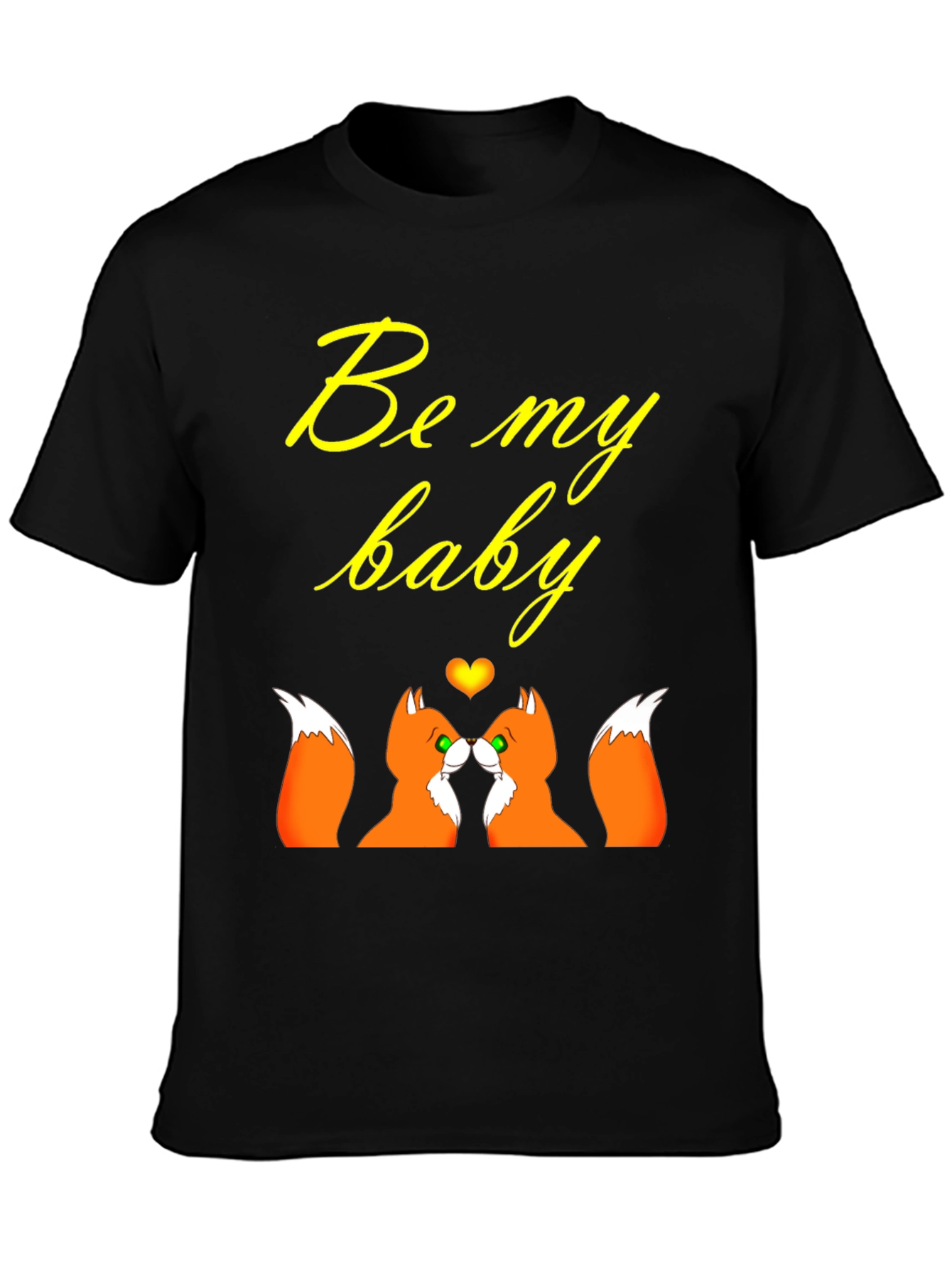 Be My Baby Foxes T-Shirt: Romantic Couple Tee