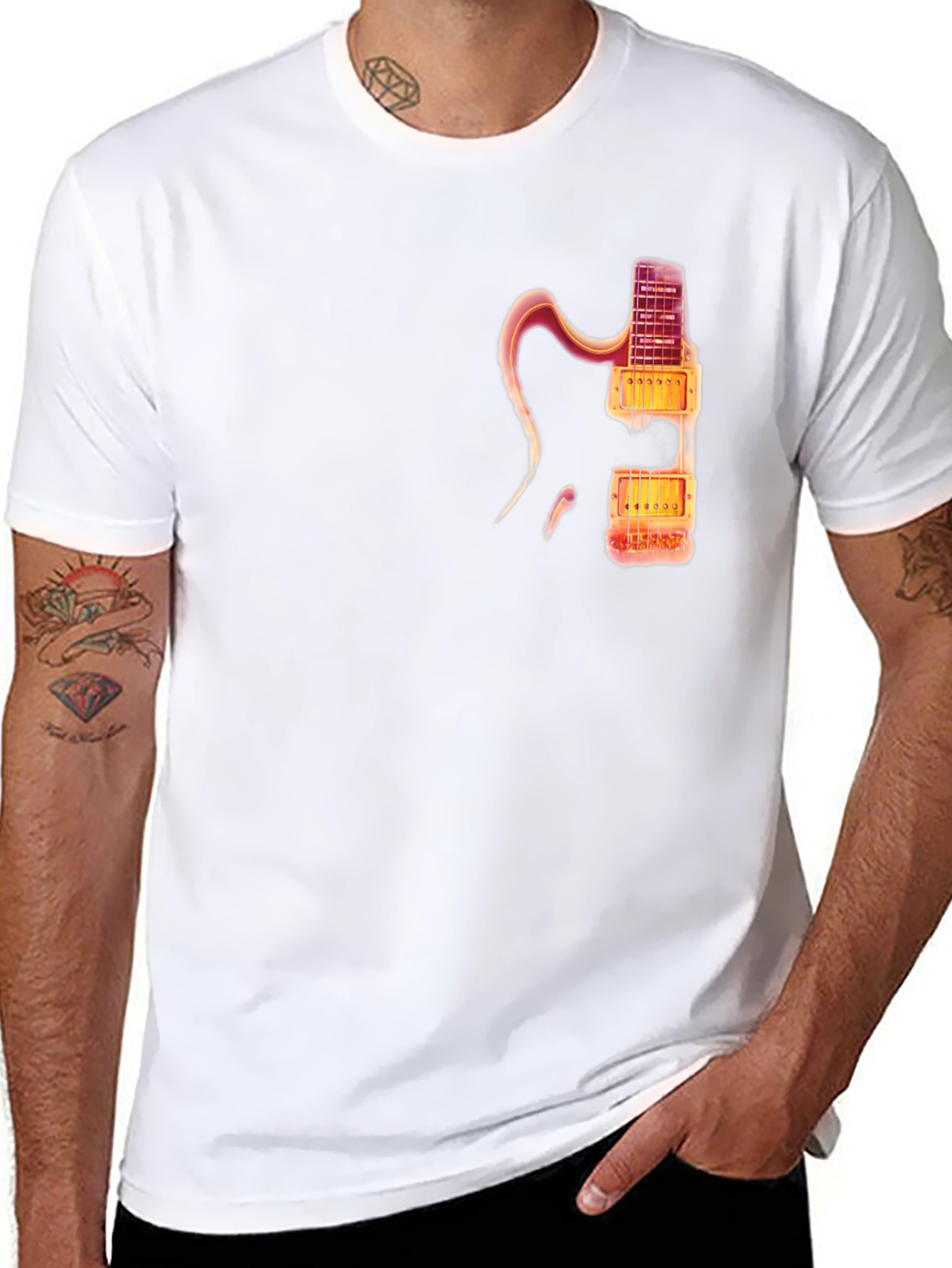Electric Guitar Graphic Tee - Cool Musician Shirt