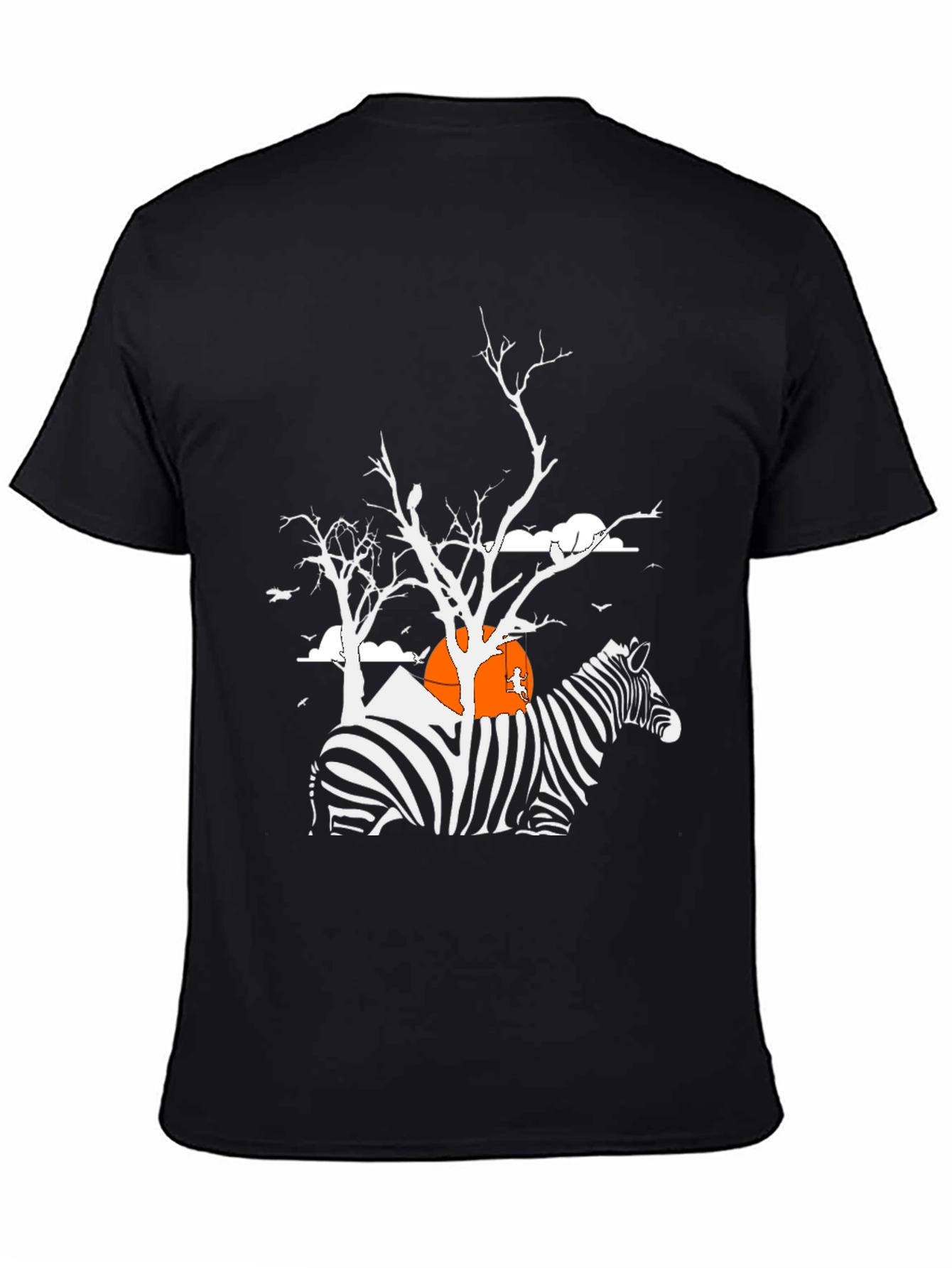 Zebra Silhouette Graphic Tee - Mens Black T-Shirt