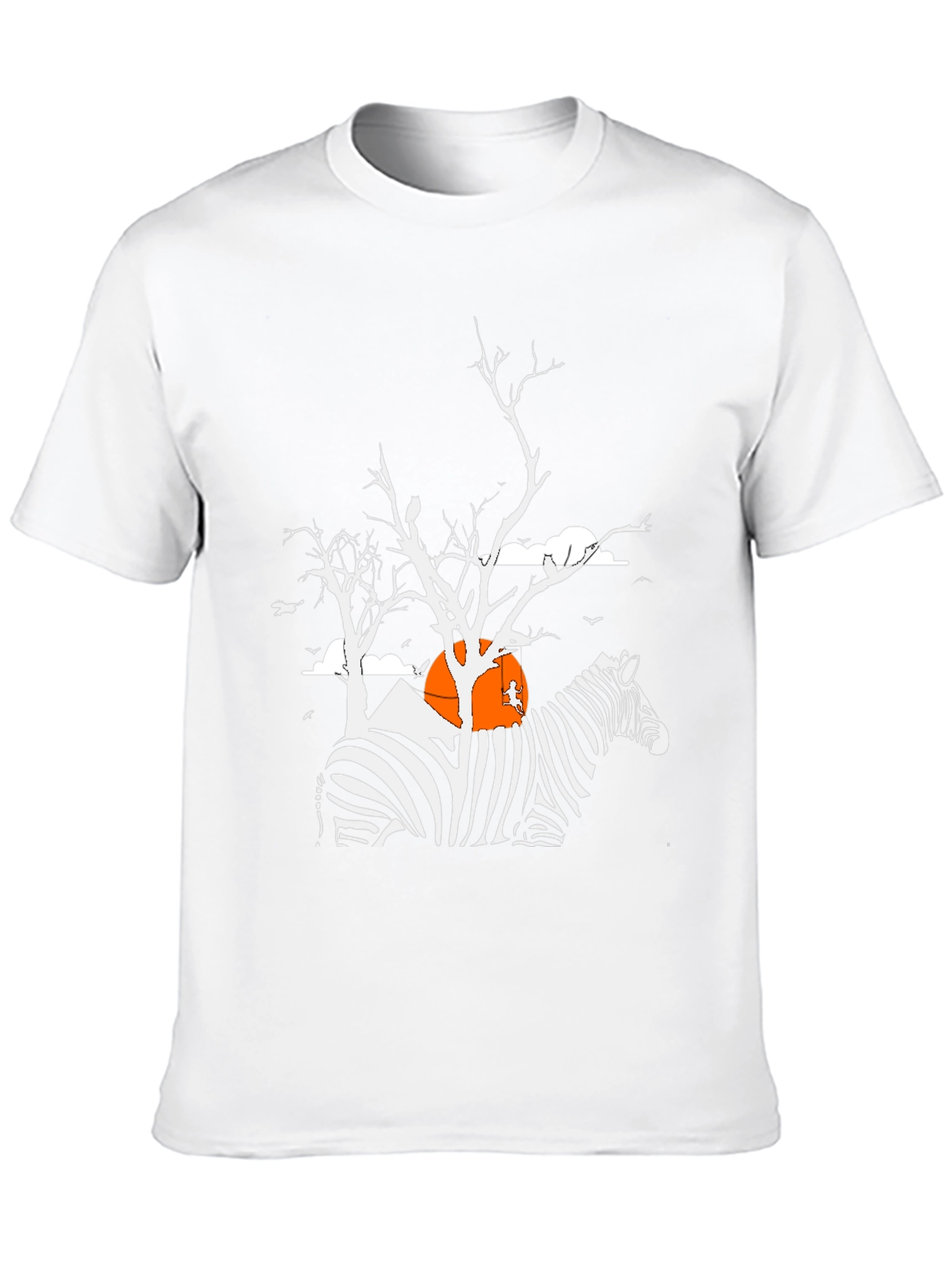 Zebra Silhouette Graphic Tee - Mens Black T-Shirt