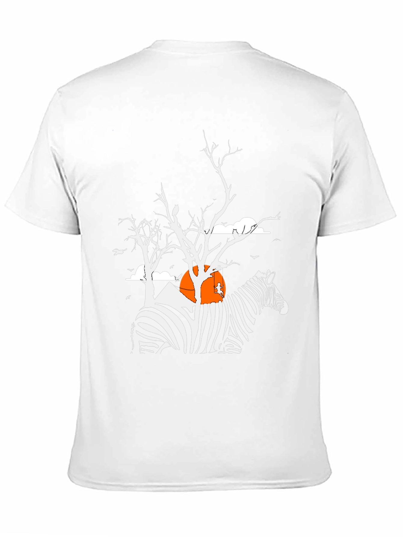 Zebra Silhouette Graphic Tee - Mens Black T-Shirt