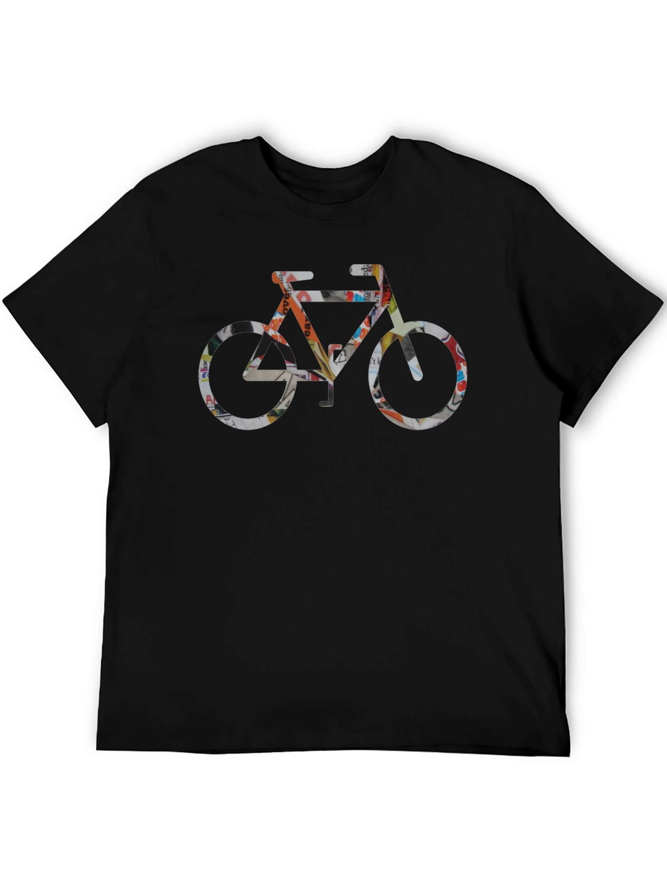 Abstract Bike Graphic Mens Black T-Shirt