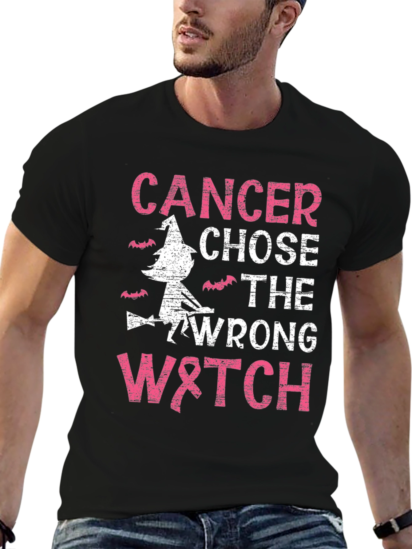 Cancer Chose Wrong Witch T-Shirt