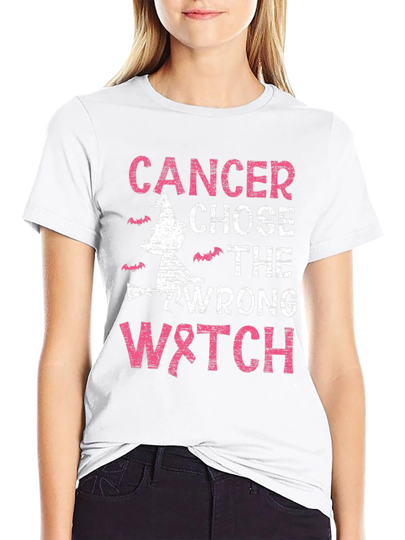 Cancer Chose Wrong Witch T-Shirt