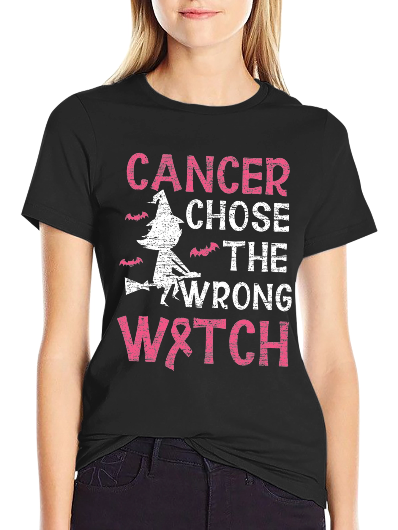 Cancer Chose Wrong Witch T-Shirt