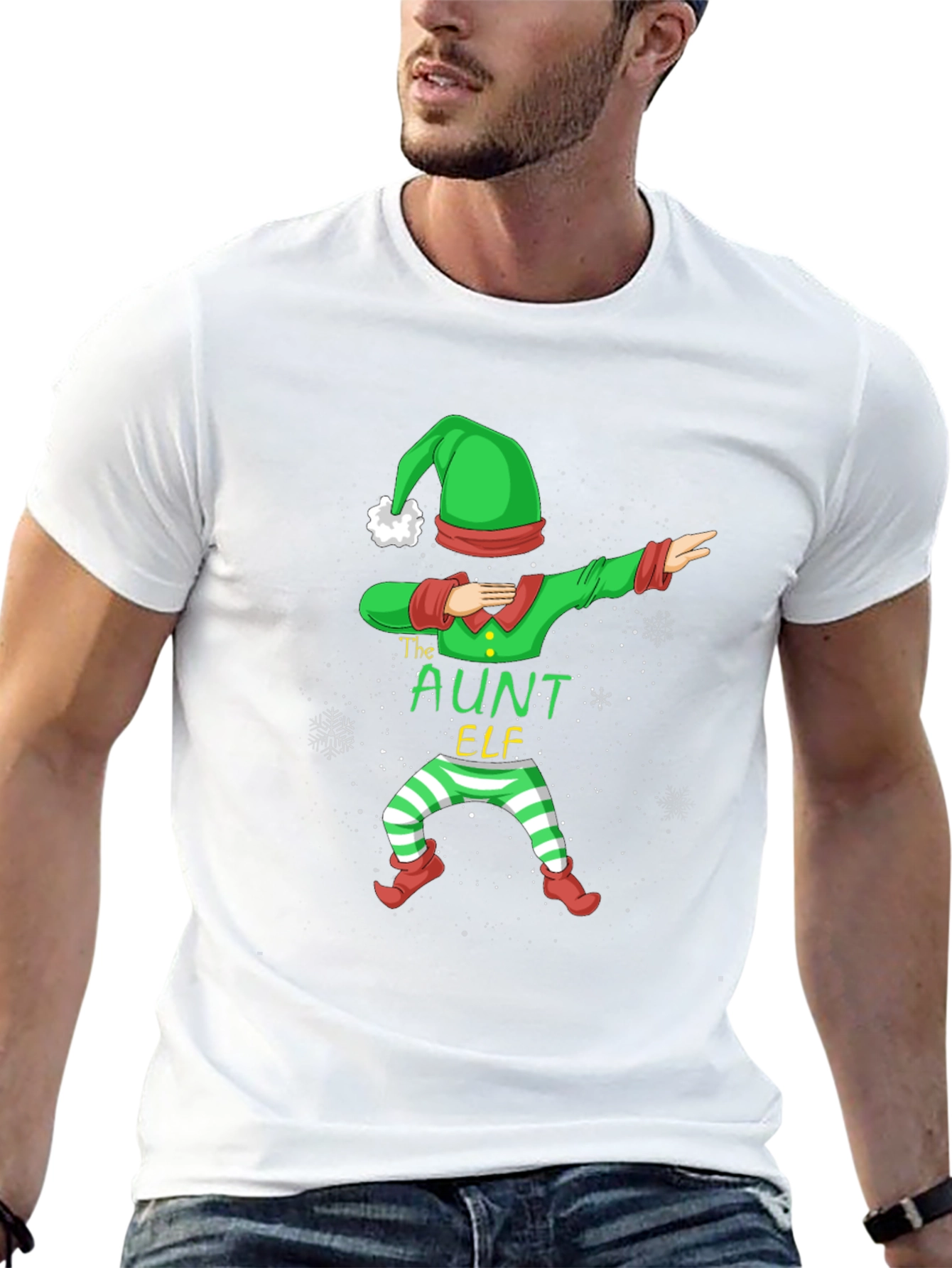 Dabbing Aunt Elf Holiday T-Shirt