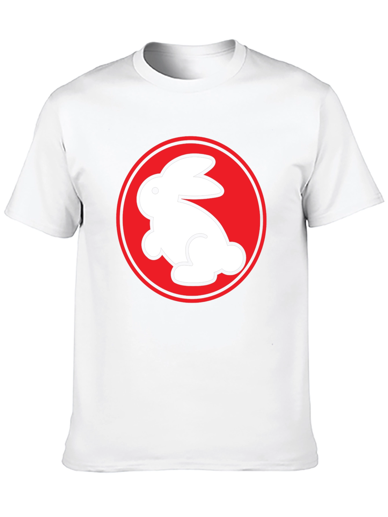 Rabbit Graphic Tee - Black Crew Neck