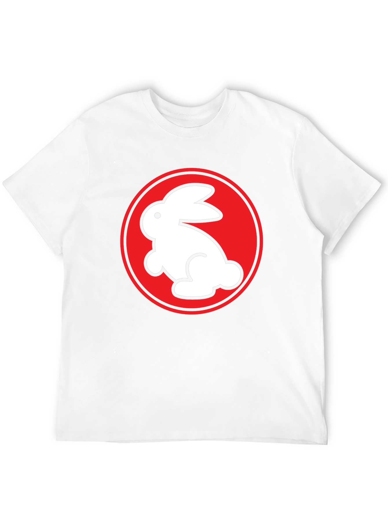 Rabbit Graphic Tee - Black Crew Neck